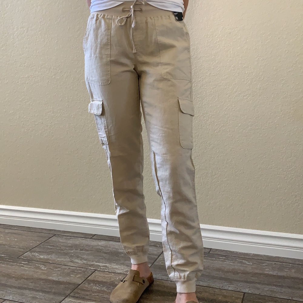 NWT NY&C Linen Jogger Pants